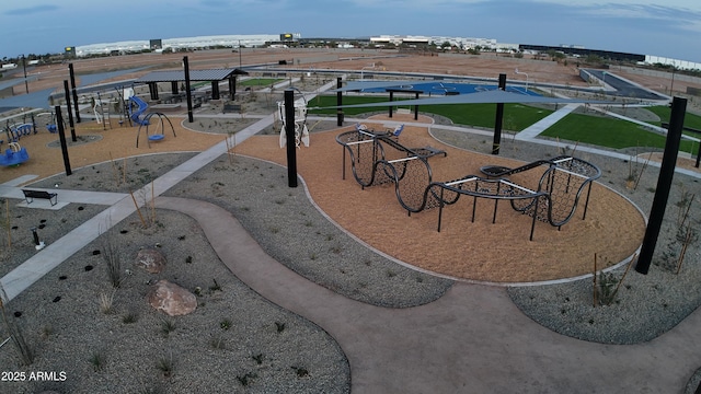 view of community jungle gym