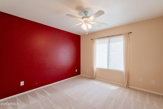 3665 E Thames Way, San Tan Valley, AZ 85140 - spare room featuring ceiling fan, light colored carpet, and baseboards