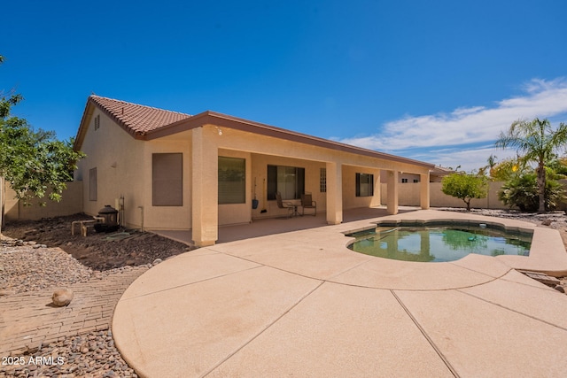 3665 E Thames Way, San Tan Valley, AZ 85140 - view of swimming pool with a patio area and a fenced backyard