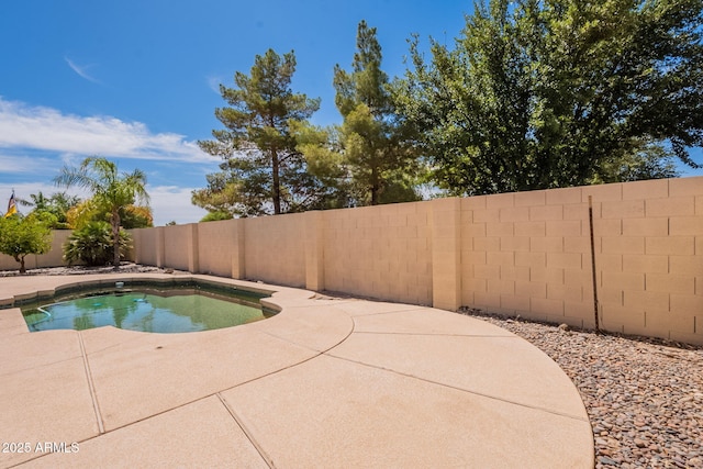 3665 E Thames Way, San Tan Valley, AZ 85140 - view of swimming pool featuring a fenced backyard and a patio area