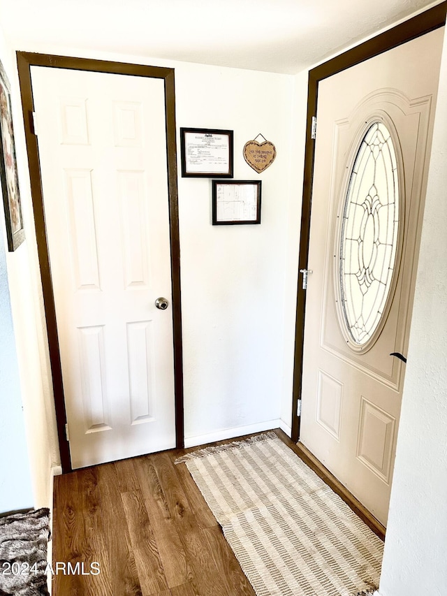 foyer featuring hardwood / wood-style flooring