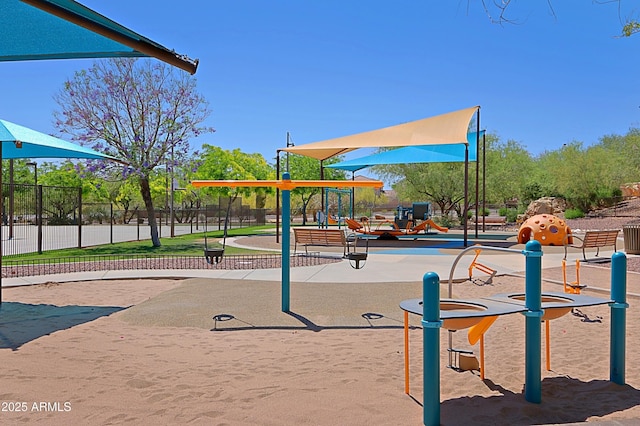 view of jungle gym