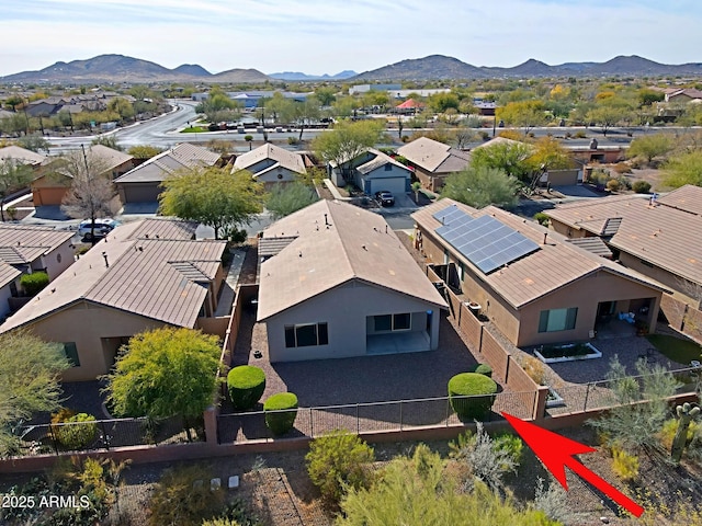 aerial view featuring a mountain view