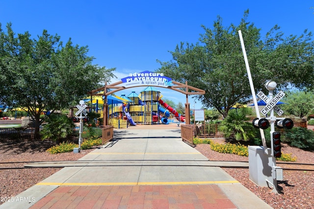 view of property's community featuring a playground