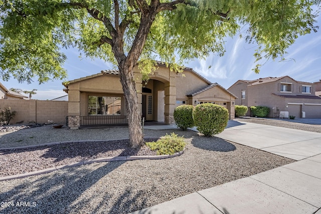 view of front of house featuring a garage