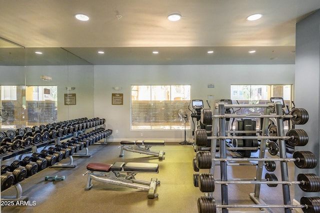 view of workout area