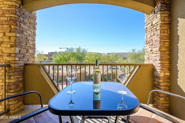 view of balcony