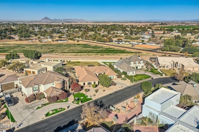 bird's eye view featuring a mountain view