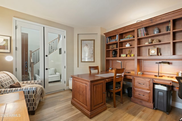 office featuring light hardwood / wood-style floors