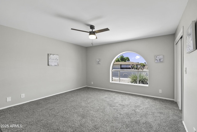 5148 E Edgewood Cir, Mesa, AZ 85206 - carpeted empty room featuring ceiling fan and baseboards