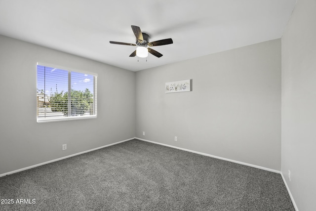 5148 E Edgewood Cir, Mesa, AZ 85206 - unfurnished room featuring dark carpet and ceiling fan