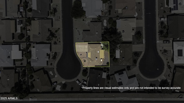 5148 E Edgewood Cir, Mesa, AZ 85206 - aerial view of property's location with property boundaries highlighted