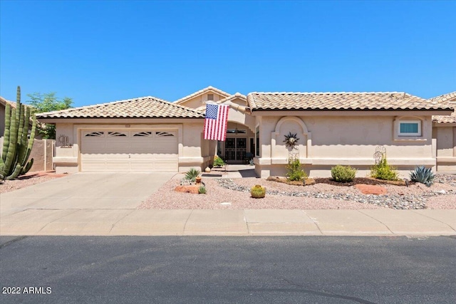 view of front of house featuring a garage