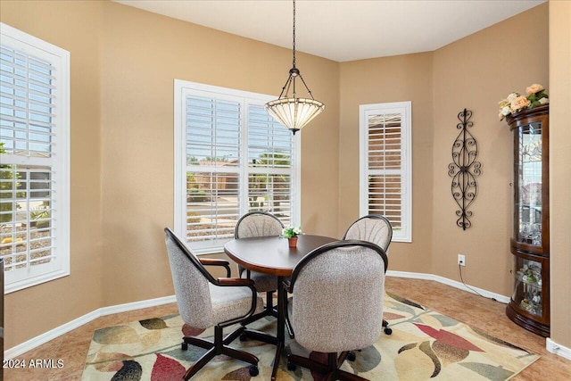 view of dining space