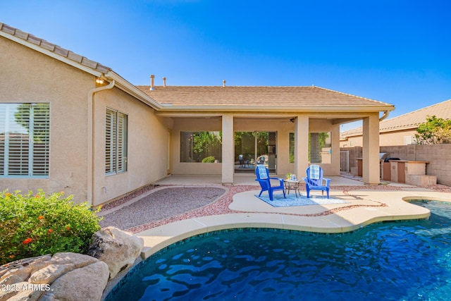 4215 W Hackamore Dr, Phoenix, AZ 85083 - view of swimming pool with a patio area and area for grilling