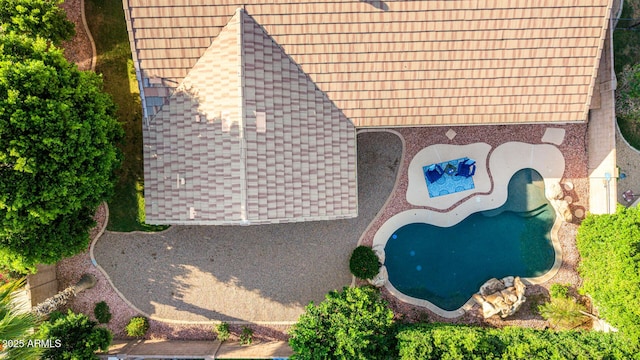 4215 W Hackamore Dr, Phoenix, AZ 85083 - aerial view of property and surrounding area featuring a pool area