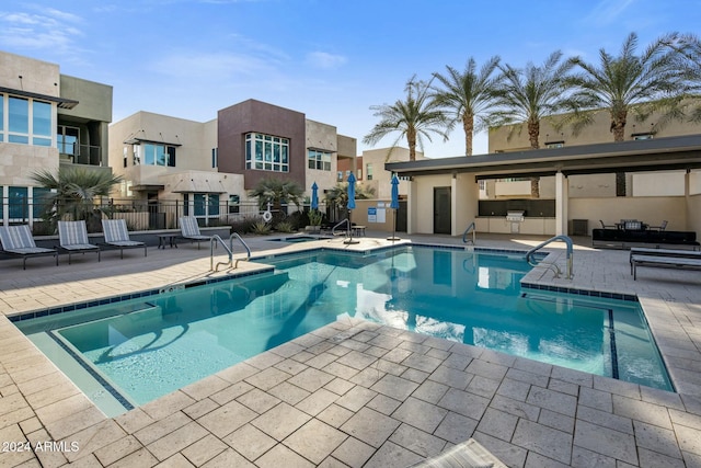 view of pool with a patio