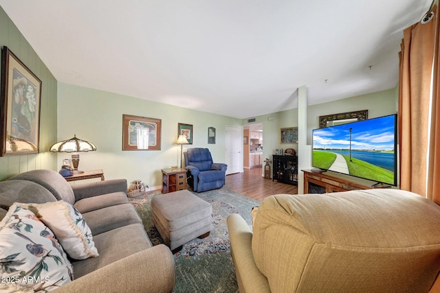 living room featuring wood finished floors