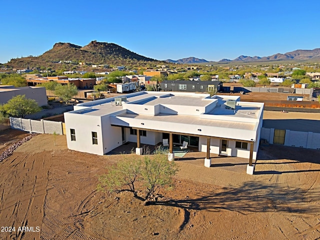 exterior space with a mountain view