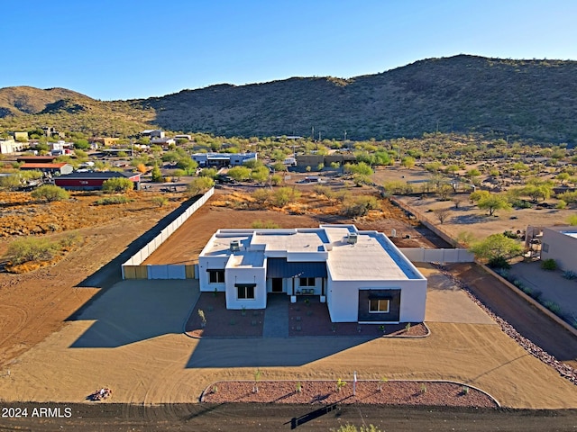 drone / aerial view with a mountain view