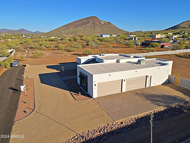 drone / aerial view with a mountain view