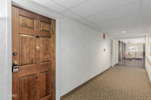 10330 W Thunderbird Blvd Unit C109, Sun City, AZ 85351 - hall featuring a paneled ceiling