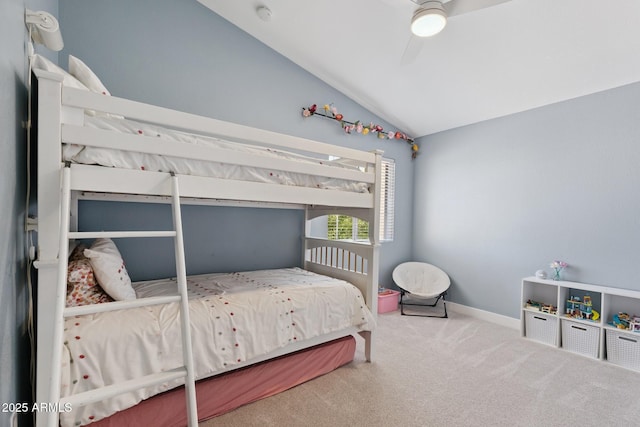 2258 N Gentry, Mesa, AZ 85213 - carpeted bedroom featuring lofted ceiling and a ceiling fan