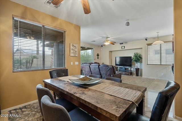 view of dining area