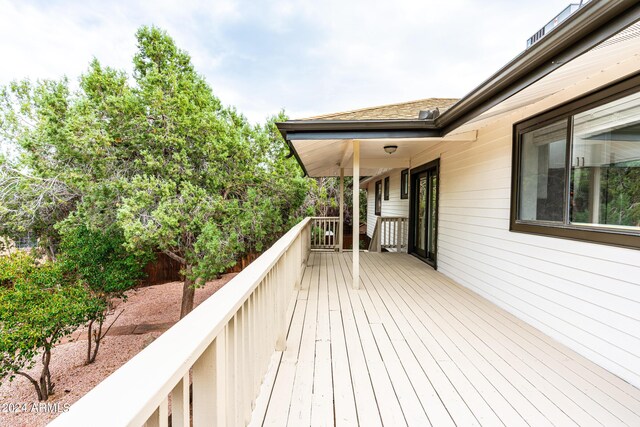 view of wooden deck