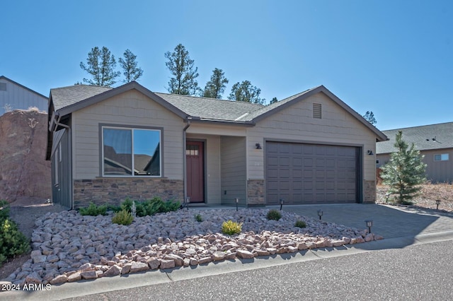 view of front of house featuring a garage