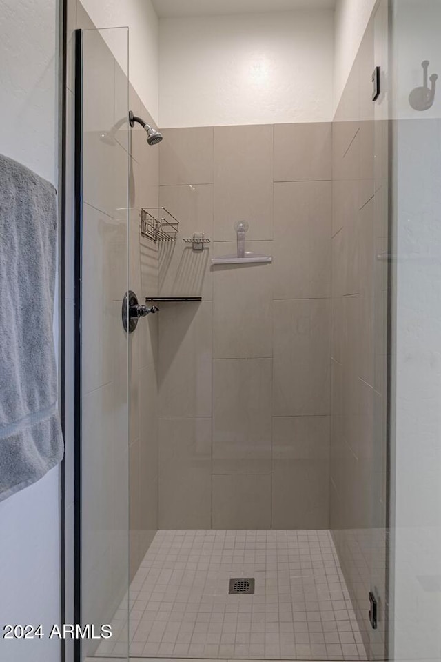 bathroom featuring walk in shower