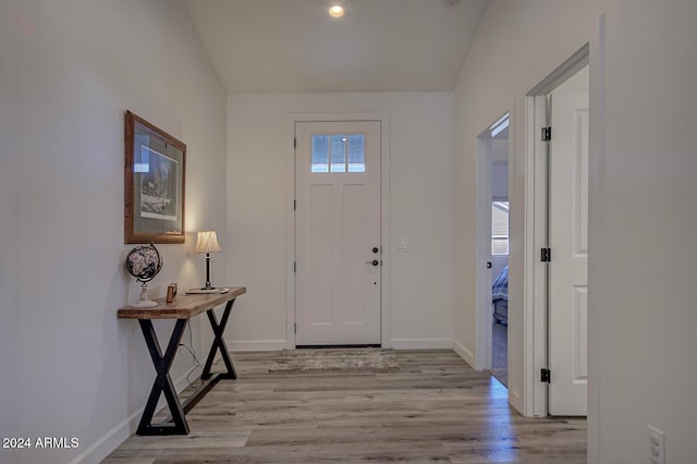 entrance foyer featuring light hardwood / wood-style flooring