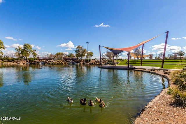 view of water feature