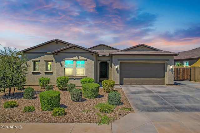 view of front of house featuring a garage