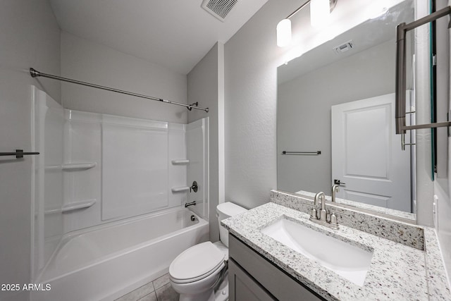 19115 N Los Gabrieles Way, Maricopa, AZ 85138 - bathroom featuring toilet, vanity, and bathtub / shower combination