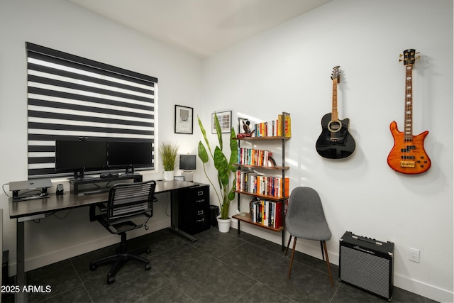 view of tiled office