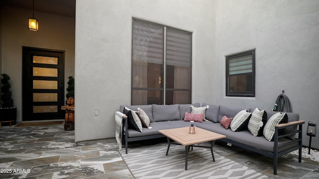 view of patio / terrace featuring an outdoor living space