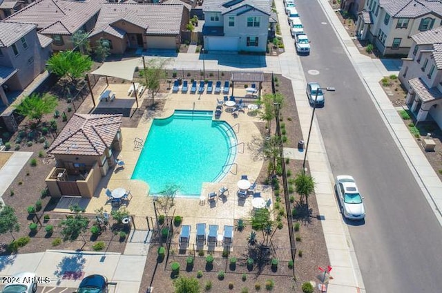 bird's eye view featuring a residential view