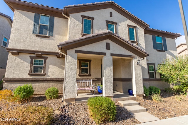 view of front of home with a porch