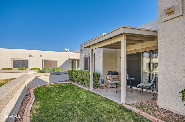 view of yard featuring a patio