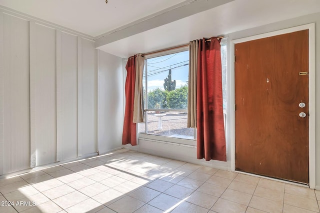 view of tiled foyer