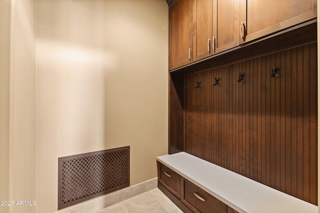 mudroom featuring visible vents and tile patterned flooring