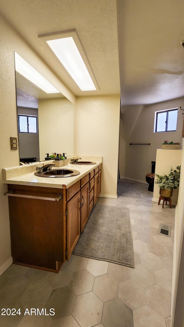 bathroom with vanity and a wealth of natural light