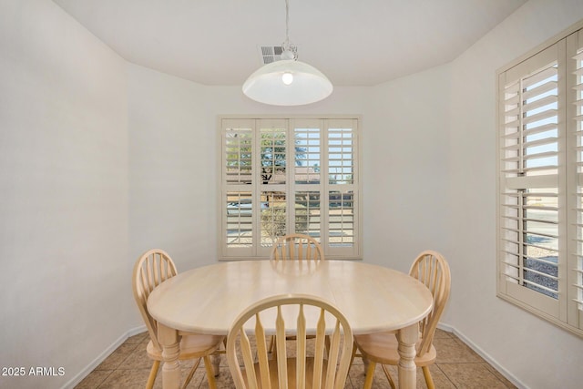 view of tiled dining area