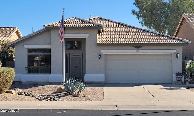 view of front of house featuring a garage