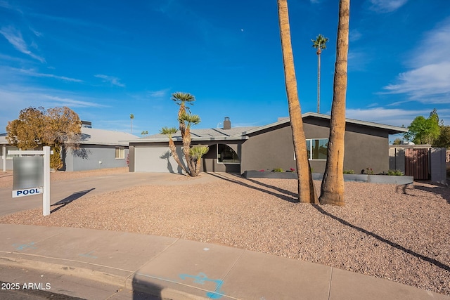 view of front of home featuring a garage