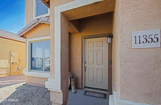 view of doorway to property