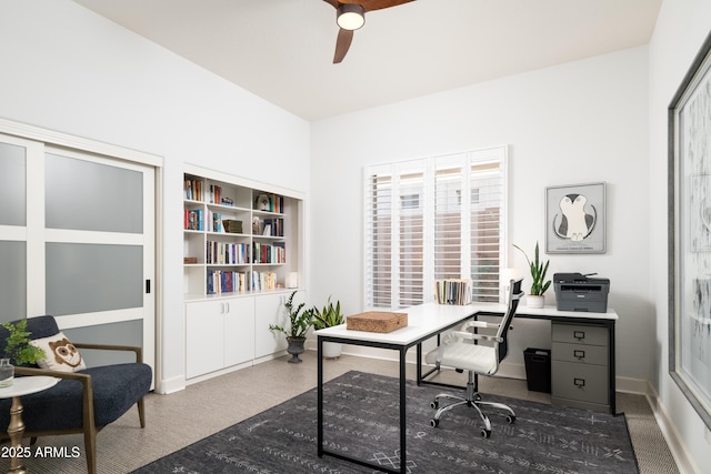 office with ceiling fan