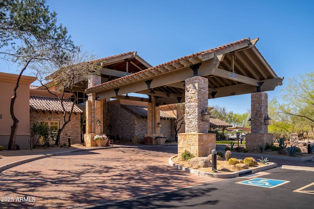 exterior space featuring a gazebo