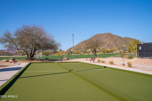 view of home's community featuring a mountain view